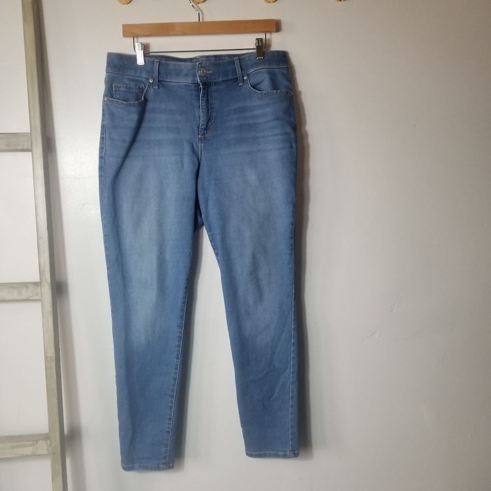 GLORIA VANDERBILT WOMEN'S ALL AROUND SLIMMING EFFECT CURVY SKINNY JEANS SIZE 14
